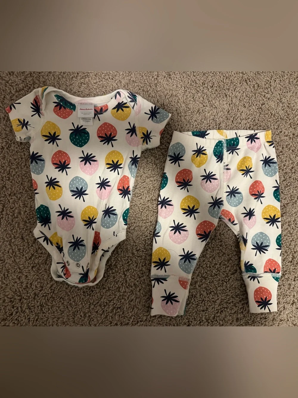 Hanna Andersson Strawberry Onesie + Leggings